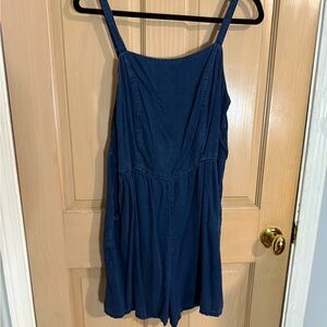 Denim Soft-Woven Cami Romper